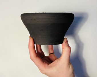 Sample Sale* Black Ceramic Speckled Bowl