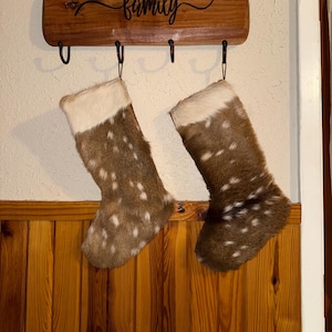 Christmas Stocking W/ black stripe down middle
