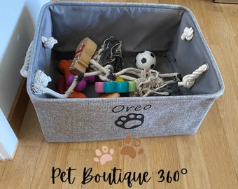 Dog Toy Basket, Dog Toy Storage, Pet Basket, Puppy Organizer, Pet Bin Storage