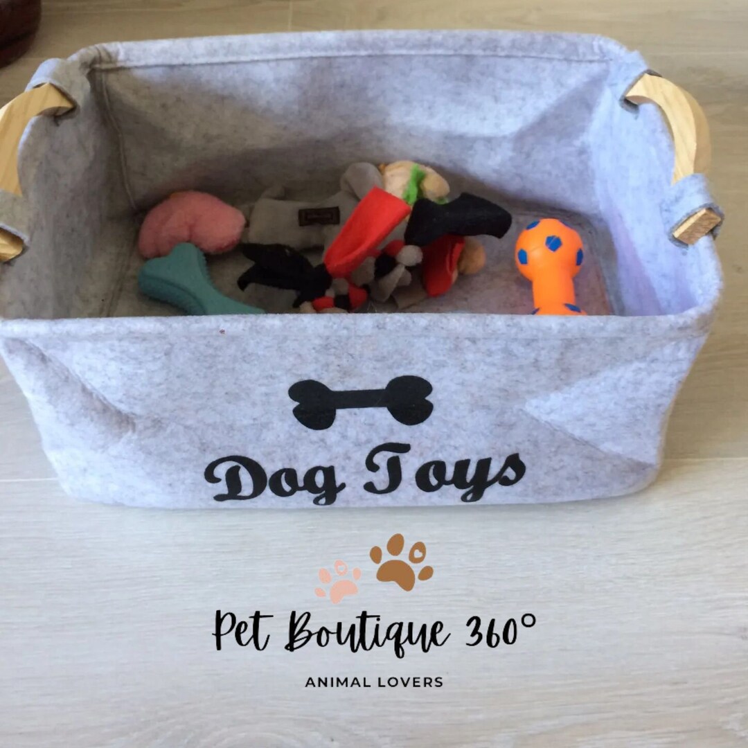 Dog Toy Basket Dog Toy Storage Pet Basket Puppy Organizer Etsy