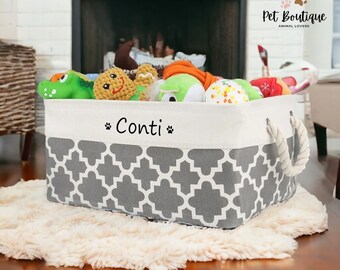 Dog Toy Basket, Dog Toy Storage, Pet Basket, Puppy Organizer, Pet Bin Storage