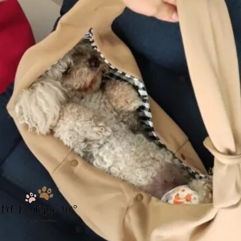 Dog Sling Carrier, Puppy Backpack Carrier, Dog Travel Bag, Puppy Sling image 4
