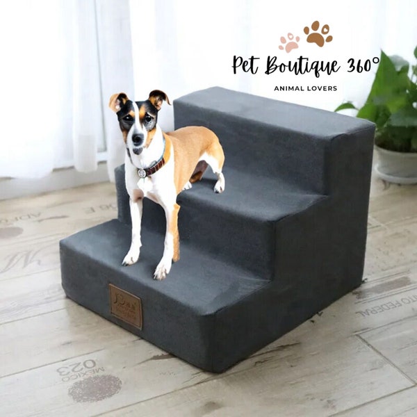 Dog Steps, Dog Steps For Beds, Pet Ramp, Pet Steps, Wooden Dog Stairs, Non-Slip Ramp