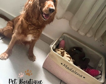 Dog Toy Basket, Dog Toy Storage, Pet Basket, Puppy Organizer, Pet Bin Storage