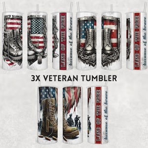 Veteran Memorial Day Tumbler PNG: American Flag Sublimation Design (Digital Download)