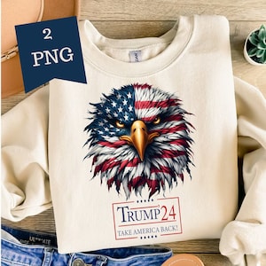 Trump Eagle PNG: American Flag Sublimation Design (Digital Download)