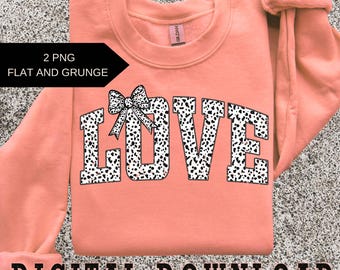Dalmatian Love Bow PNG: Coquette Valentine Design (Digital Download)