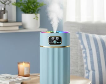 High-capacity air humidifier for home, quiet bedroom, colorful ambiance, portable and creative USB for office