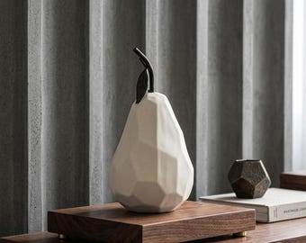 Ceramic Apple Pear Decoration | Modern Fruit Ornament | Living Room TV Stand Desk Decor | Home Decoration Gift