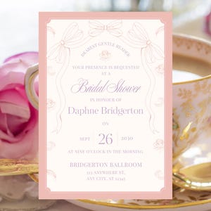 Ultimate Bridgerton Bridal Shower Printable Custom Invitation, Bridgerton Bridal Shower Printable Editable Invitation