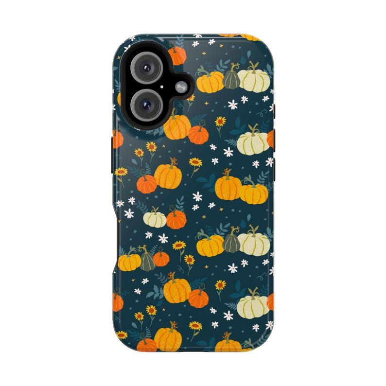 Pumpkins Phone Case, MagSafe Compatible, Pumpkin Sunflowers Phone, Fall iPhone Cases, Magnetic iPhone 17 Air, Autumn Cases, Floral Pumpkins image 5