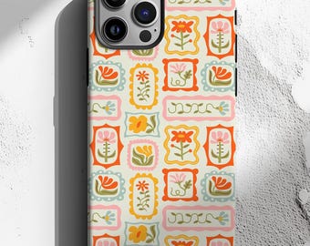 Floral Phone Case, MagSafe Compatible, Flower Case, Flower iPhone Cases, Magnetic iPhone, iPhone 17 Air, Floral Collage Cases, Frame Floral