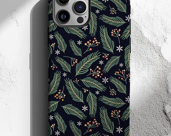 Winter Phone Case, Winter Berries Cases, Foliage, Festive Winter, Christmas Cases, Holiday, iPhone 17 Air, Pro Max, Samsung Galaxy, Pixel