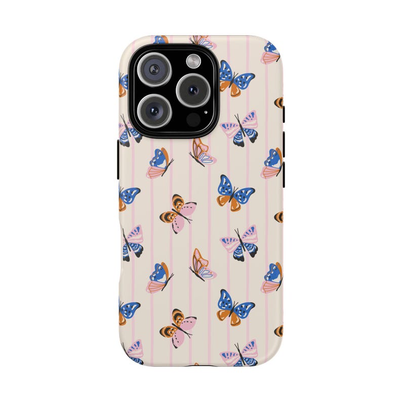 Butterfly Phone Case, Butterflies Phone Case, Whimsical Butterflies, Hand Drawn Butterfly Cases, Compatible with iPhone, Samsung Galaxy image 5