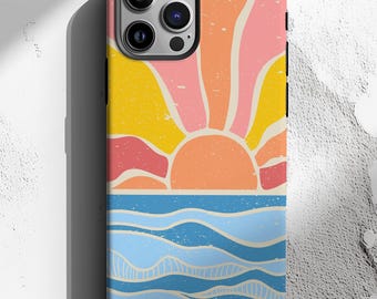 Sunset Phone Case, Beach Phone Case, Coastal Cases, Ocean Beach, Sunset Waves, Compatible with iPhone 17 Air, Pro Max, Samsung Galaxy, Pixel