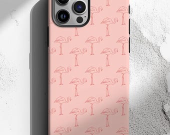 Flamingo Phone Case, Tropical Phone Case, Coastal Phone Case, Flamingo iPhone Case, Flamingos, Compatible with iPhone, Samsung Galaxy, Pixel