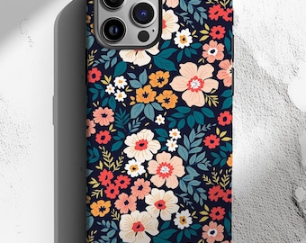 Floral Phone Case, MagSafe Compatible, Wild Flowers, Flower iPhone Cases, Magnetic, Wildflowers, Dark Floral, iPhone 17 Air, Pro Max, Plus