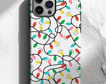 Christmas Lights Phone Case, MagSafe Compatible, Christmas Case, Holiday iPhone, Magnetic iPhone 17 Air, Christmas Lights, Xmas iPhone Case