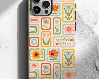 Floral Phone Case, MagSafe Compatible, Flower Case, Flower iPhone Cases, Magnetic iPhone, iPhone 17 Air, Floral Collage Cases, Frame Floral