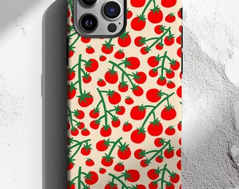 Tomato Phone Case, Tomatoes Phone Case, Vine Tomato, Tomato Girl Summer, Vegetable Case, Tomato, Compatible with iPhone, Samsung Galaxy