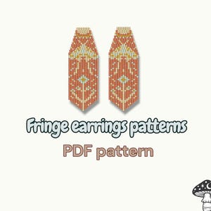 Moth Fringe Earrings Pattern, Boho Bug Beadwork PDF, Brick Stitch Butterfly Pattern, Nature Inspired Beaded Earrings Tutorial, Miyuki Delica