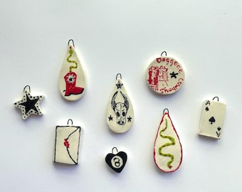 ceramic charms- western variety