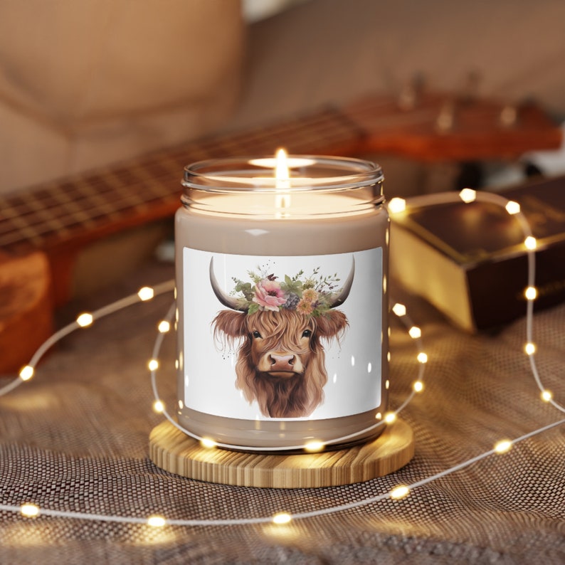 Highland Cow, 9oz Candle Etsy