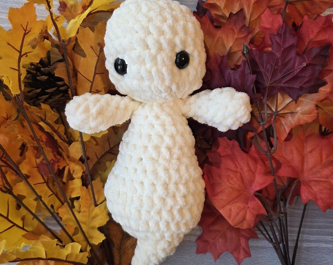 Ghost Plushy | Custom ghostie plushie | Cute Halloween gift | Crochet Fall decoration | Spooky Season stuffed ghosty