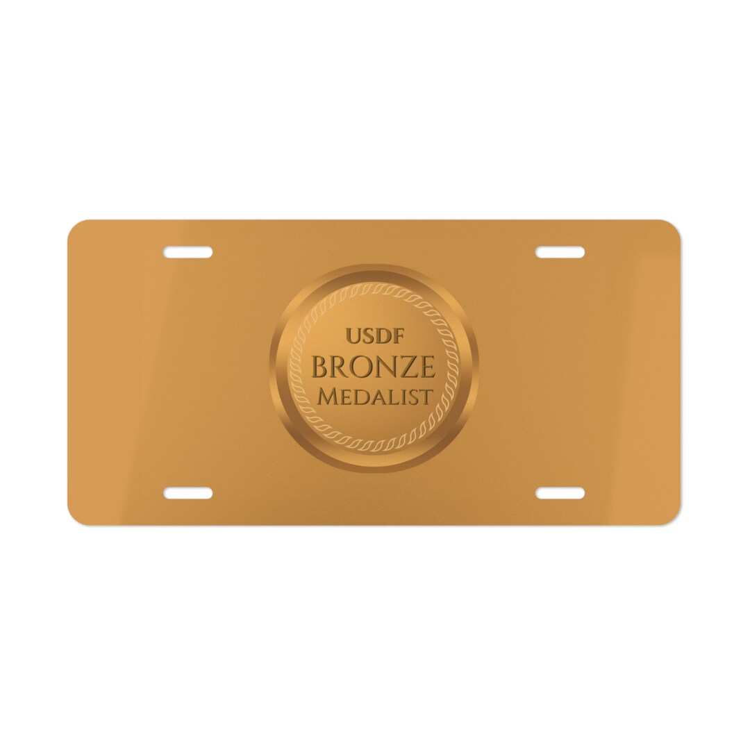 DRESSAGE MEDALS USDF Bronze Medal Vanity Plate Etsy