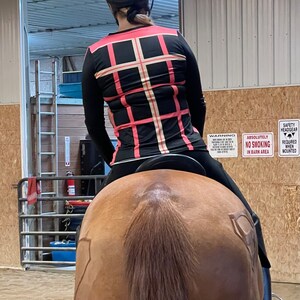 The Equestrian Straight Rider Shirt Women's Long Sleeve V-neck Shirt Dressage Training Tool Gift Order custom colors or as is image 5