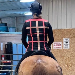 The Equestrian Straight Rider Shirt Women's Long Sleeve V-neck Shirt Dressage Training Tool Gift Order custom colors or as is image 6