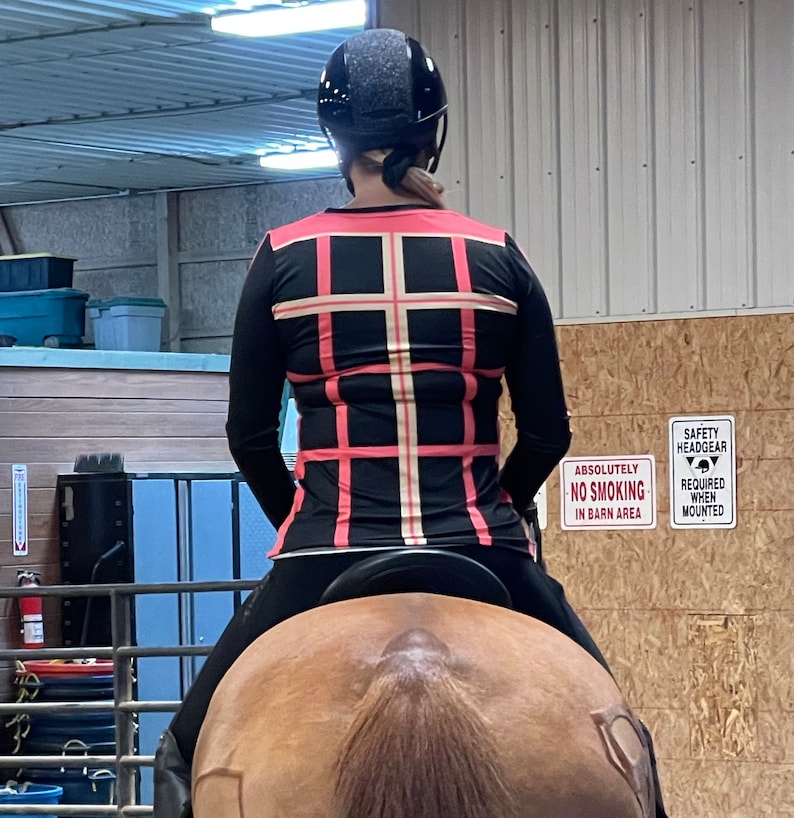 The Equestrian Straight Rider Shirt Women's Long Sleeve V-neck Shirt Dressage Training Tool Gift Order custom colors or as is image 6