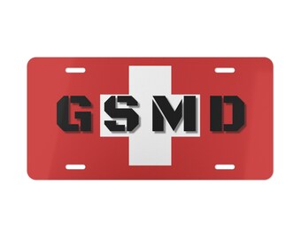 Greater Swiss Mountain Dog Car Vanity Plate - Swissy accessories - Swissi gear - GSMD