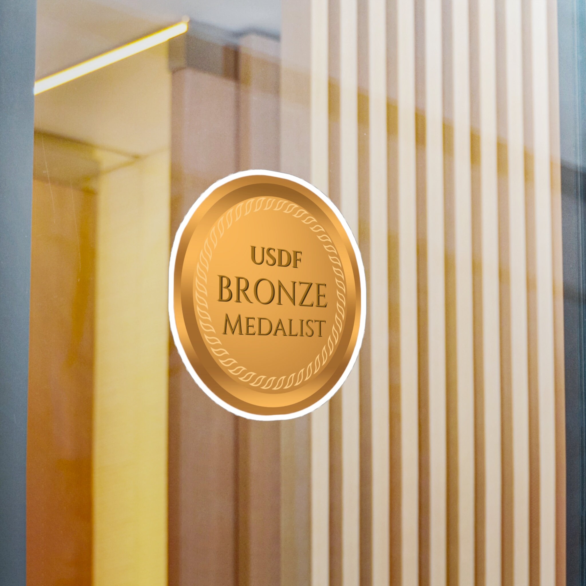 USDF MEDALS Dressage BRONZE Medal Decal for Car Kisscut Vinyl Decals