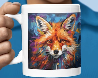 Tasse mit Fuchs, Fuchstasse, Geschenk Kollege Kollegin Frau  Abschied Kollegin Kollege, Kaffeebecher Fuchs, Geburtstag Fuchs, Kaffee Fuchs