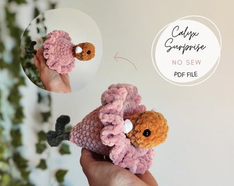 Calyx Surprise No Sew Crochet Pattern / Flower Bee Pop PDF File