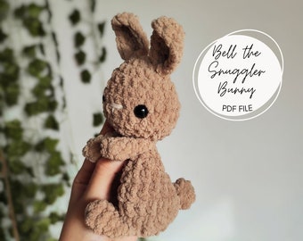 Bell the Snuggler Bunny Crochet Pattern / Amigurumi PDF File