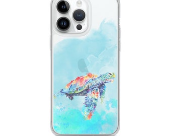 Meeresschildkröte Aquarell - Künstlerische Handyhülle iPhone 11 12 13 14 15