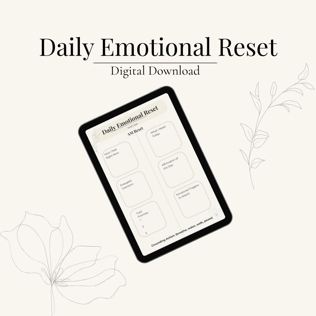 Daily Emotional Reset Planner Printable - Etsy