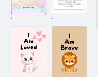 Kids Affirmation Cards Printable | Positive Affirmations for Children | Mindfulness Cards | Emotional Regulation | PDF Download