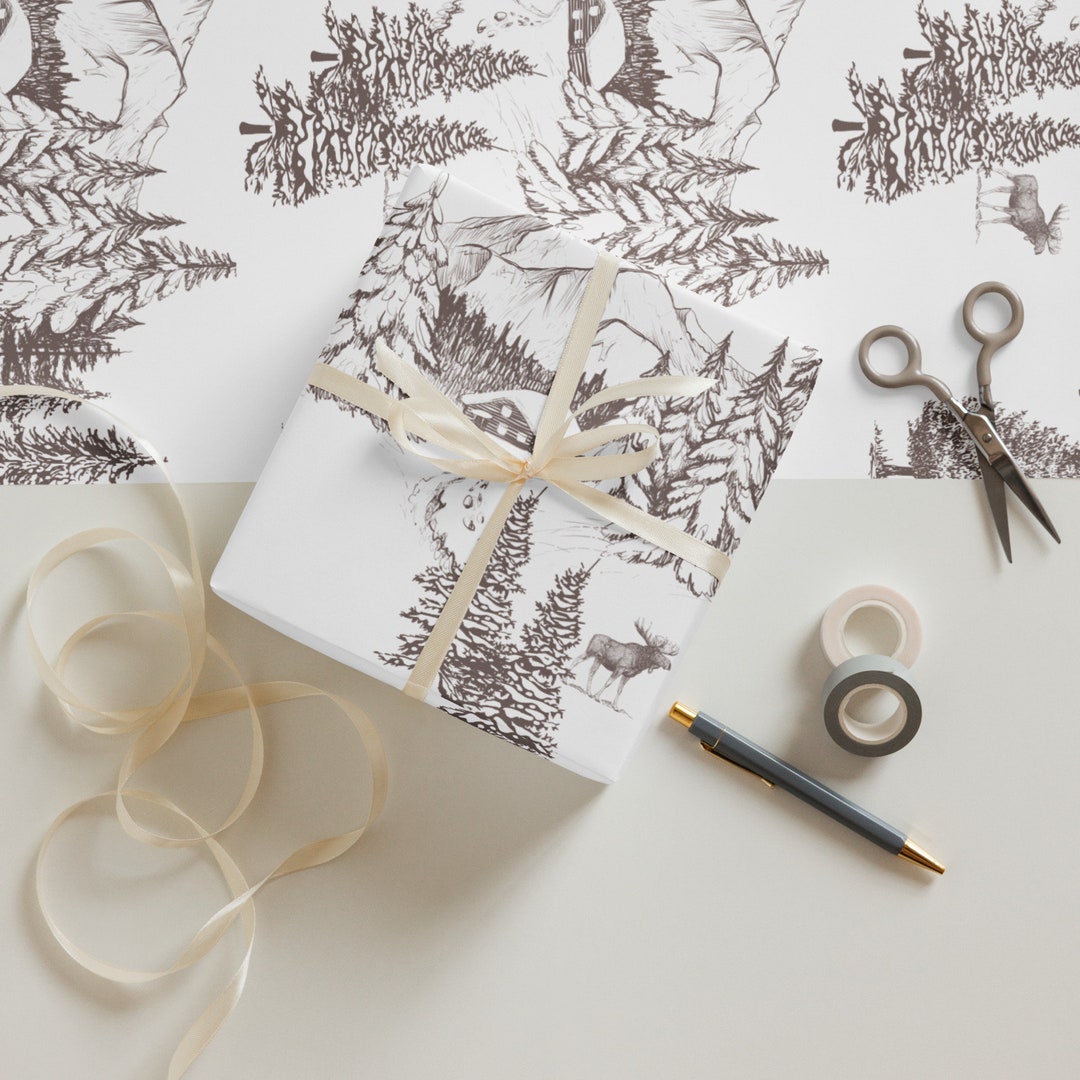 Rustic Wrapping Paper Sheets Etsy