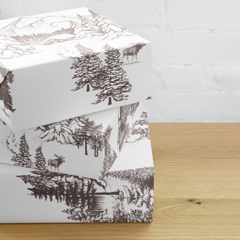 Rustic Wrapping Paper Sheets Etsy