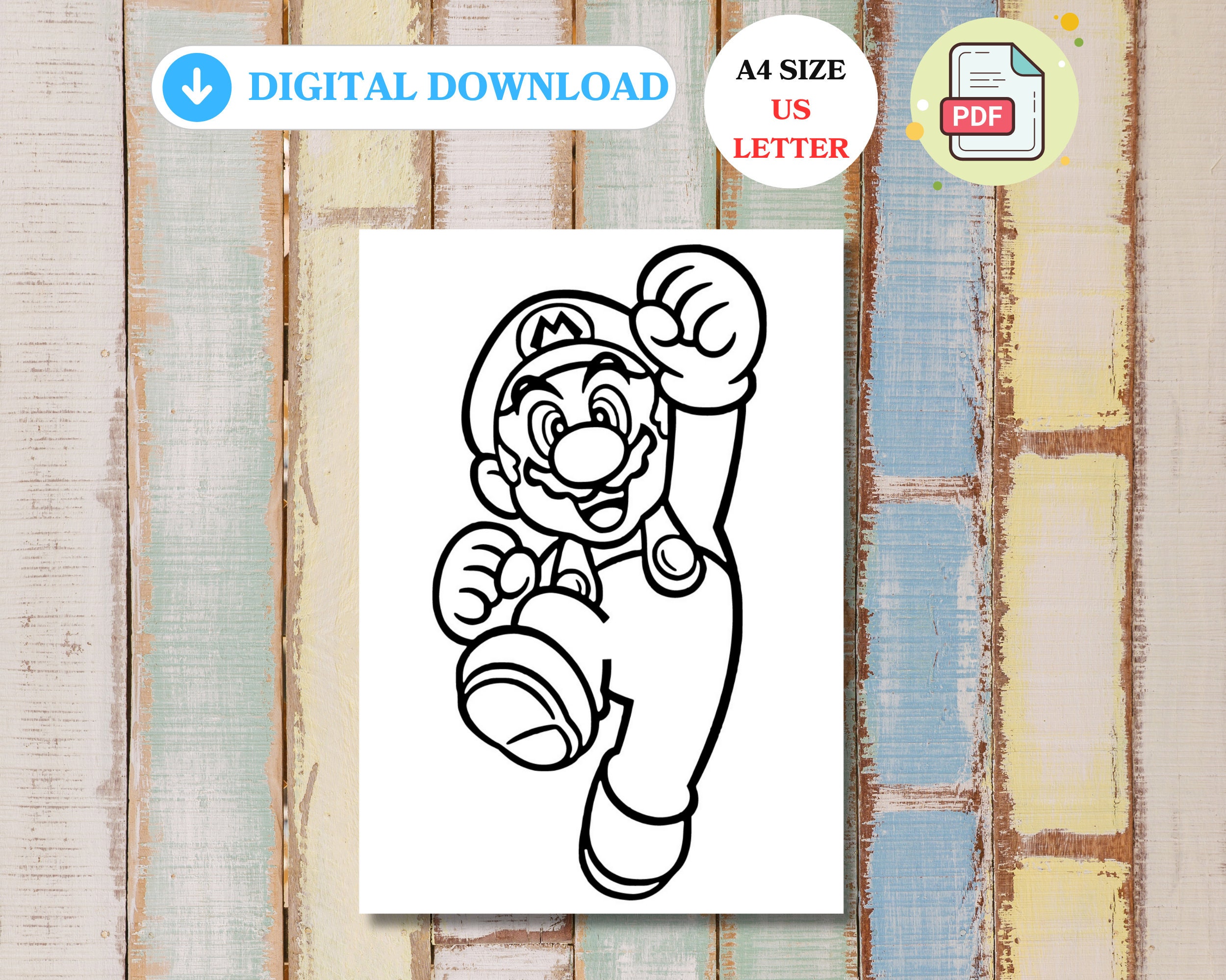 Super Mario and Friends Printable Coloring Pages, Super Mario Coloring ...