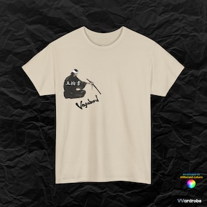 Vagabond Musashi manga inspired Heavy Cotton T-Shirt - vagabond logo / samurai / musashi miyamoto