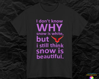 Geass Code Leilouch quote ''I don't know why snow is white..'' heavy cotton t-shirt