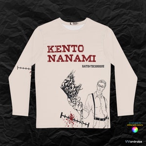 Overtime Nanami - JJK &#39;&#39;Ratio:Technique&#39;&#39; sorcerer inspired long sleeve AOP &#39;&#39;Collapse&#39;&#39; (handmade design)