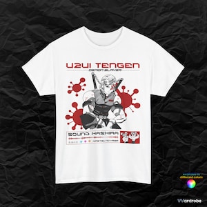 Tengen&#39;s Muscle Ninju Muki-Muki Mice D.Slayer anime inspired artwork -  Sound Hashira heavy cotton t-shirt