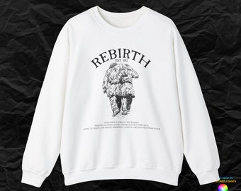 Saga of Vinland inspired Rebirth of Thorfinn&#39;s and Einar path - wearable poetry heavy sweatshirt