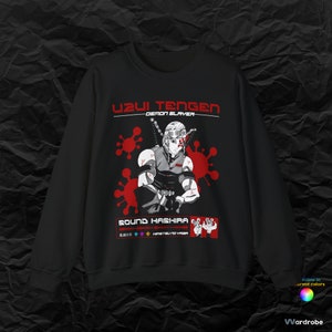 Tengen&#39;s Muscle Ninju Muki-Muki Mice D.Slayer anime inspired artwork - Sound Hashira cozyest sweatshirt