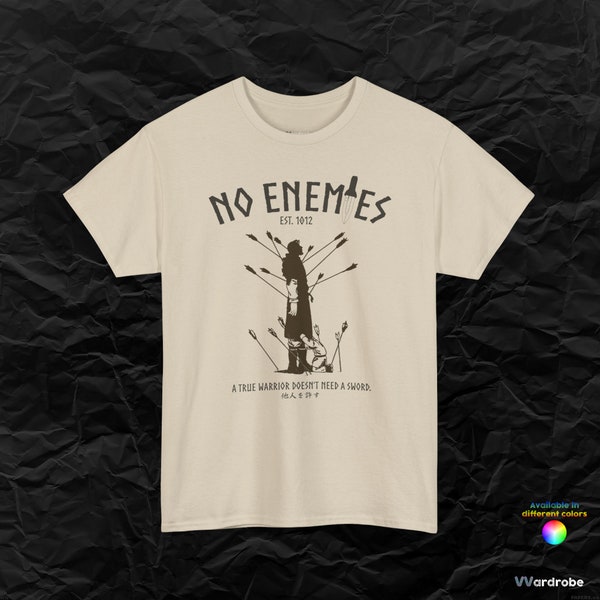 Saga of Vinlands - NO ENEMIES - Thors and child Thorfinn inspired ''True Warrior'' heavy cotton anime t-shirt